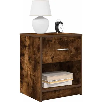 Noční stolek Noční stolek se zásuvkou kouřový dub 40 x 34 x 50 cm - 8721158576545