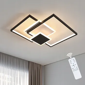 LED Stropní Svítidlo Závěsné Černé s Dálkovým Ovládáním Moderní do Kuchyně 36W