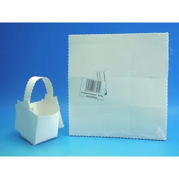 Jednorázové nádobí Košíček svatební papírový bez potisku 50ks