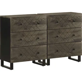 Příborník do zásuvky Příborníky 2 ks černé 60 x 33 x 75 cm masivní mangovník - 8721158407771