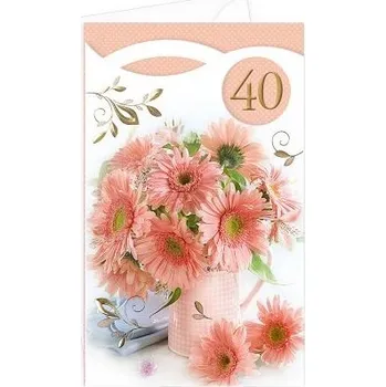 ARGUS Přání k 40.narozeninám květinové 15-6570c40