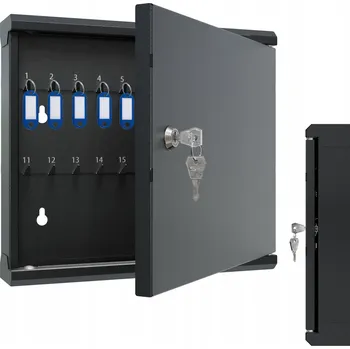 Skříňka na klíč Kovová skříňka na klíče se 40 háčky, uzamykatelná
