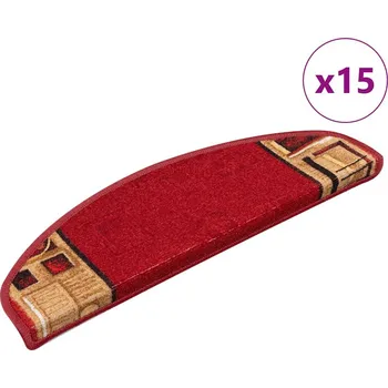 Nášlap na schod Samolepící nášlapy na schody 15 ks červené 65 x 21 x 4 cm - 8720286046340