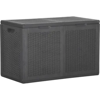 Úložný box Zahradní úložný box 180 l černý PP ratan - 8720286767979