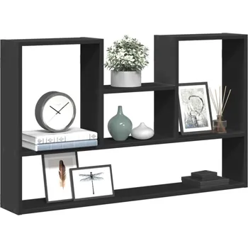 police Nástěnná police černá 99 x 15 x 60 cm kompozitní dřevo - 8721158361028