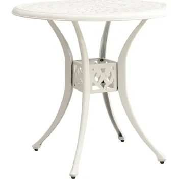 Zahradní stůl Zahradní stůl bílý 78 x 78 x 72 cm litý hliník - 8720286205877