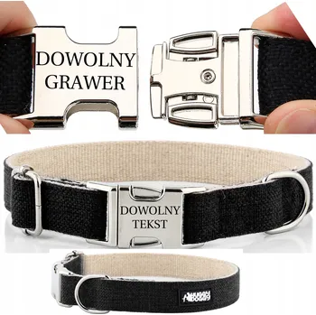 Obojek pro psa Obojek pro psa látkový s gravírováním HUGGY DOGGY vel. XS