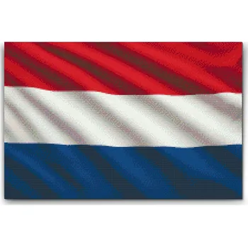 Diamantové malování Diamantové malování - Vlajka Holandsko Velikost: 40x60cm, Rámování: Pouze srolované plátno, Diamanty: Čtvercové
