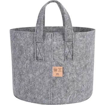 Květináč Dirt Bag Grey textilní květináč 30x24 cm - 20 l