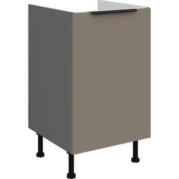 Kuchyňská skříňka Dolní dřezová skříňka LUNARA - šířka 50 cm, tmavě béžová / antracit