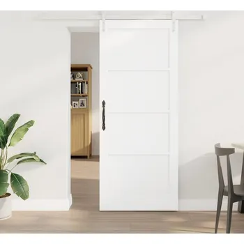 Interiérové dveře vidaXL Posuvné dveře ORKDAL Bílá 83 x 202 cm Masivní borové dřevo [3333701]