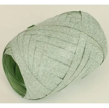 Stuha Stuha vázací glitter zelená 10m