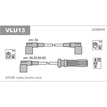 Zapalovací kabel JANMOR Sada kabelů pro zapalování JNM VLU13