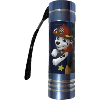 Dětské svítidlo Dětská hliníková LED baterka Paw Patrol modrá Hliník, Plast, 9x2,5 cm