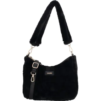 Dámská crossbody kožešinová kabelka Charm London Alaska - černá