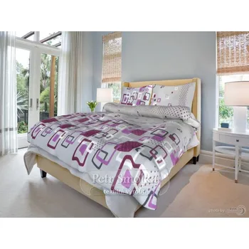 Povlečení Ložní povlečení bavlna- Adéla šedá 70 x 90, 220 x 200 cm