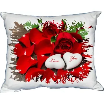 Dekorativní polštářek Moon River polštář Svatý Valentýn Love You růže 30x40 cm ( )