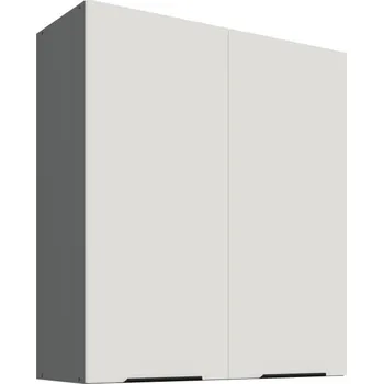 Kuchyňská skříňka Vysoká horní skříňka LUNARA - šířka 80 cm, bílá / antracit