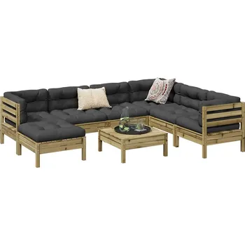 Zahradní lavice zahrada-XL 8dílná zahradní sedací souprava a podušky impregnovaná borovice 3299562