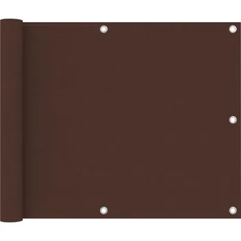 Markýza Balkónová zástěna hnědá 75 x 400 cm oxfordská látka - 8720286118702