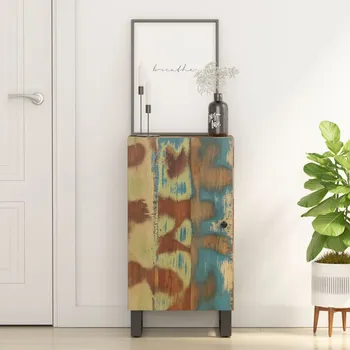 Příborník do zásuvky Příborník s dvířky 40 x 31 x 75 cm masivní recyklované dřevo - 8720845781477