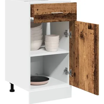 Kuchyňská skříňka Zásuvková skříňka "Lyon" staré dřevo 40 x 46 x 81,5 cm, konstrukční dřevo - 8721158436085