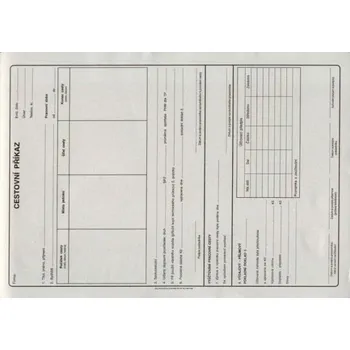 Cestovní příkaz A4 s vyúčtováním, 50l /ET235/