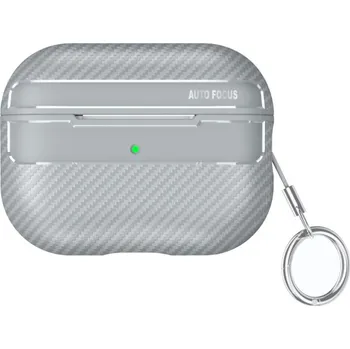 Obal se vzorem karbonových vláken pro AirPods Pro 2 - šedý