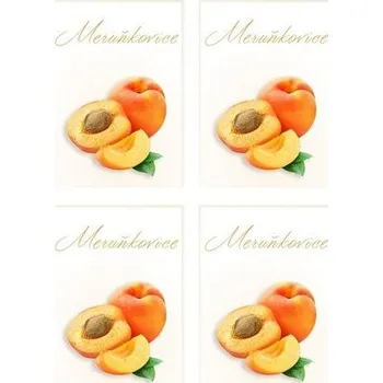 Samolepící etiketa Samolepicí etiketa, Meruňkovice, 4 ks, obdélník