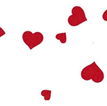 Karton A4, 200 g, bílý, červená srdce