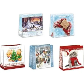 Dárková taška ARGUS Dárková papírová taška T2 (16 x 16 cm) mix 12 ks 08230002