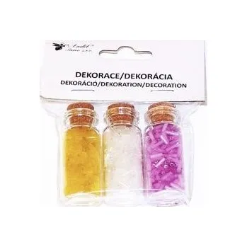 Dětské navlékací korálky Korálky mix barev v lahvičce 3x8g /22015/