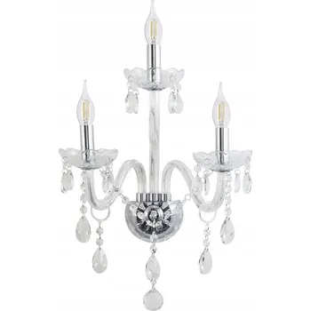 Nástěnné svítidlo Nástěnná svícnová lampa 3x40W Cristallo chromová glamour, sklo, Candellux