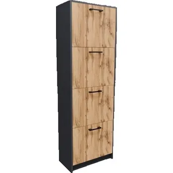 Botník Botník Matkam 50,1 x 152 x 28 cm dub wotan, grafit