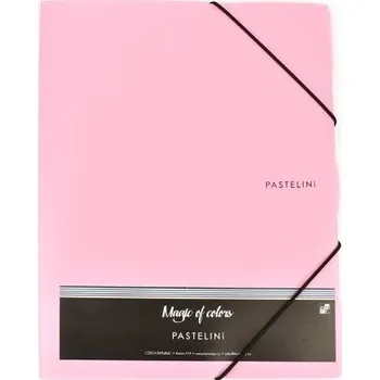 Složka s gumou 3 klopá, A4 Pastelini, růžová