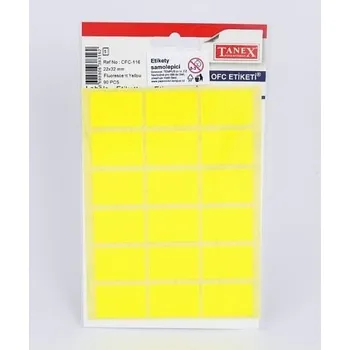 Samolepící etiketa Etikety v sáčku neon 22 x 32 žluté OCF - 116 / 90 ks