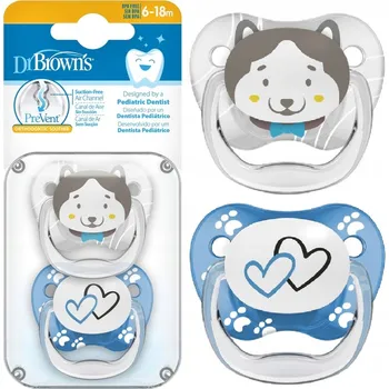 Anatomický ortodontický silikonový Dudlík Dr Brown's 6 měsíců +