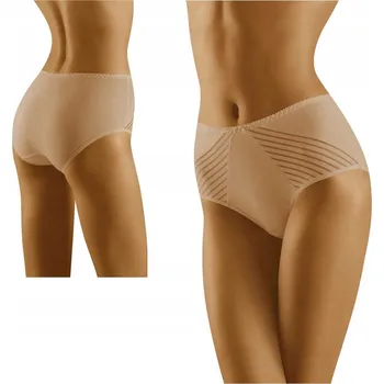 Kalhotky Dámské bavlna Kalhotky vysokým pasem Wol-bar Eco Ma béžové L