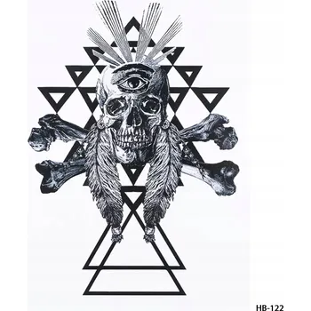 Odstranitelné tetování Dočasné tetování TATTOO 3D vzory LEBKA