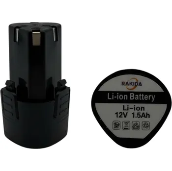 Dílna Nakida 12V 1.5Ah Li-ion akumulátor – náhradní baterie pro aku nářadí