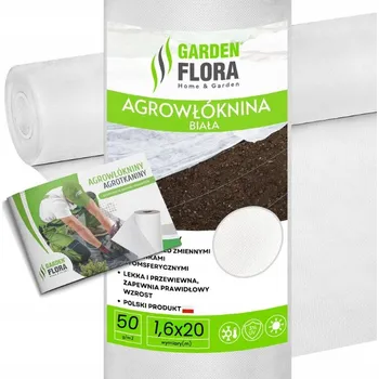 Mulčovací textilie Bílá netkaná textilie AgroPol pro zakrytí rostlin 160x2000 cm, 50 g/m2