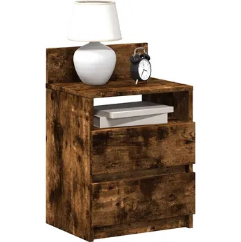 Noční stolek Noční stolek se 2 zásuvkami kouřový dub 40 x 33 x 60 cm - 8721158574473