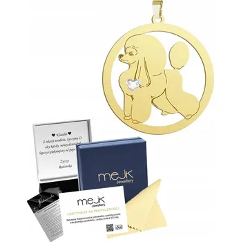 Přívěsek Pozlacený přívěsek s pudlem GRAVÍROVÁNÍ DÁREK