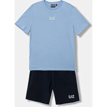 Dětská bavlněná souprava EA7 Emporio Armani 7B000294.AF10378 modrá 55X, vel. 152