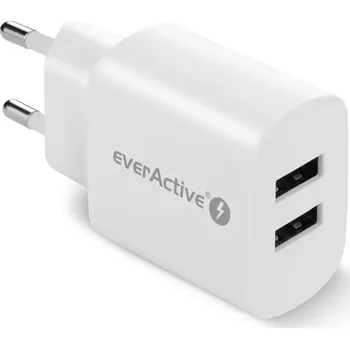 Nabíječka do sítě 2X USB 2,4A bílá