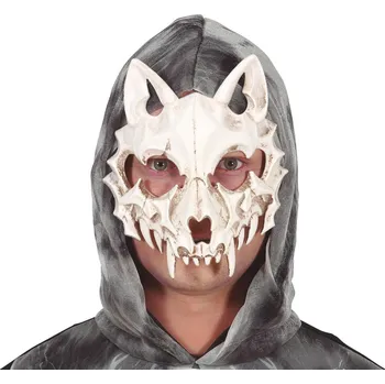 Karnevalová maska Maska lebka je strašidelná na tváři Halloweenu
