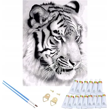 Obraz MALOVÁNÍ PODLE ČÍSEL OBRAZ S RÁMEM DIY SADA ŠTĚTCE BARVY PLÁTNO 30x40