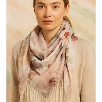 Šátek Agrafka šátek s květinami – polyester