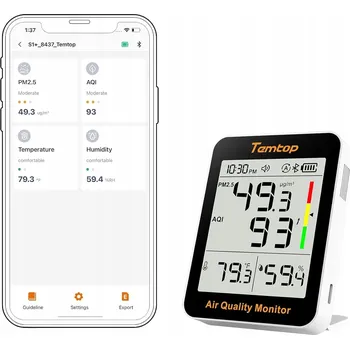 Monitor kvality vzduchu Temtop PM2.5 Senzor teploty a vlhkosti