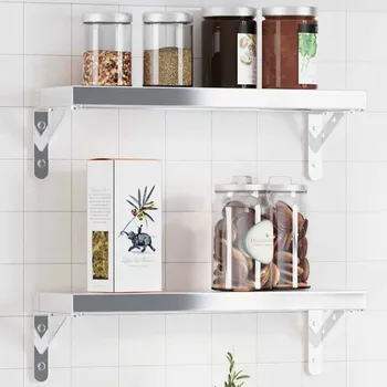 police Policové držáky 4 ks 15 x 2,5 x 11,5 cm stříbrné nerezová ocel - 8721012408883